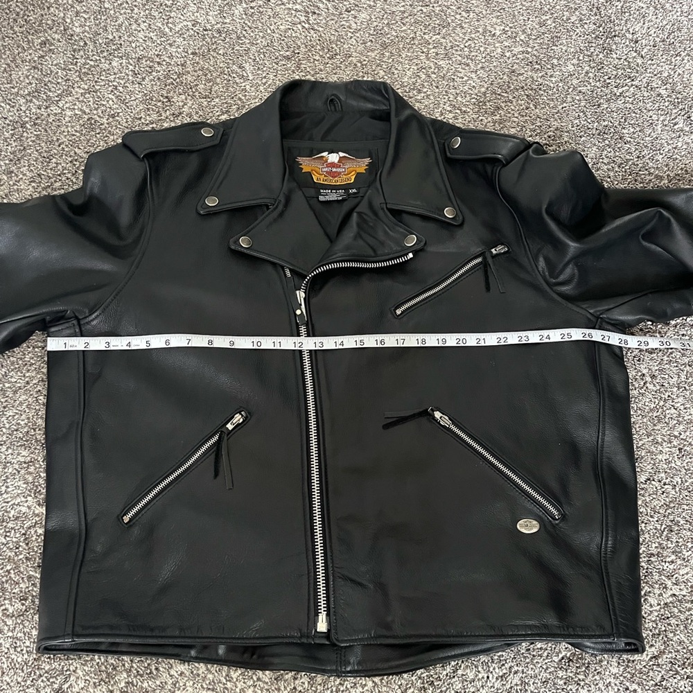 Harley Davidson Basic Skins Leather Jacket Vintag… - image 4